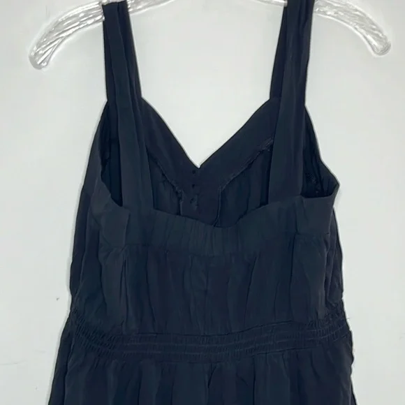 Knox Rose Sleeveless Tiered Boho Peasant Summer Dress Medium Black Knee Length - Picture 5 of 9